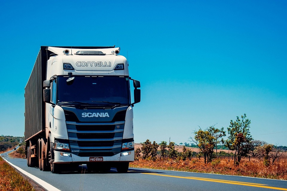 Freight trucks on highway